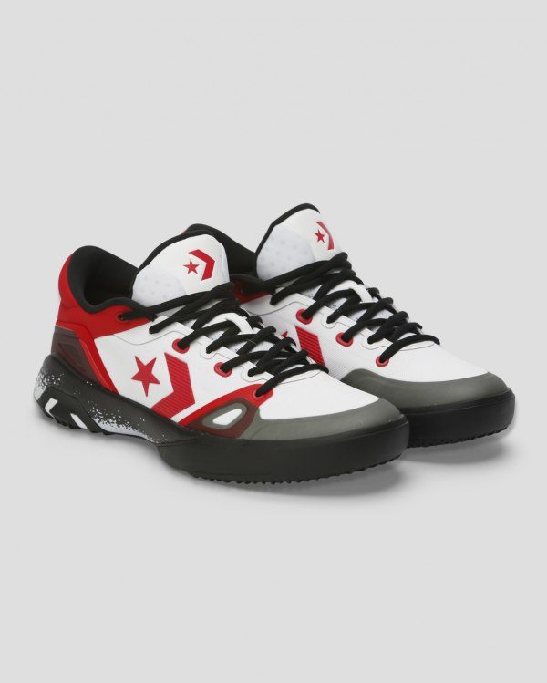 Converse G4 Rivals Hvide Rød Sort Sko Danmark - Converse Lave Sneakers Herre - 48972UZJY